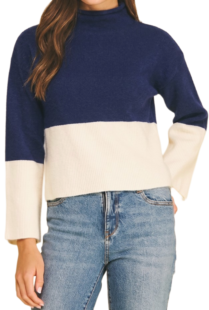 The Juliana Sweater- Navy