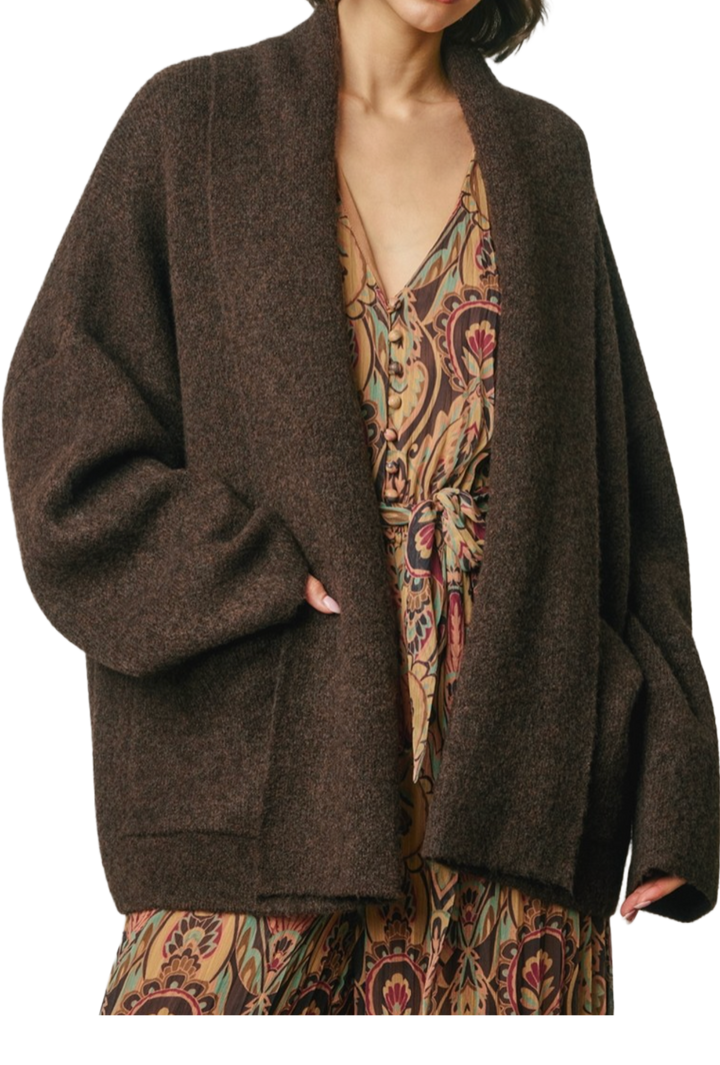 The Aveline Cardigan- Chocolate