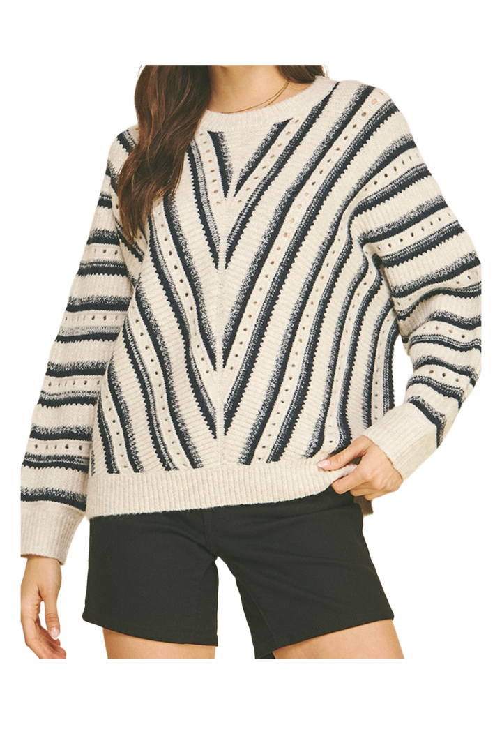 The Lucia Sweater- Navy