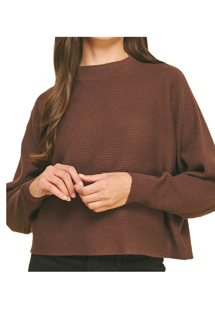 The Marcella Sweater- Chocolate Brown