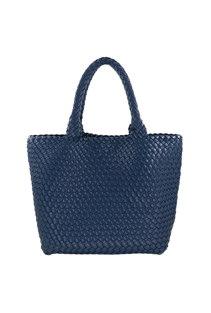 Woven Hobo Tote- Navy