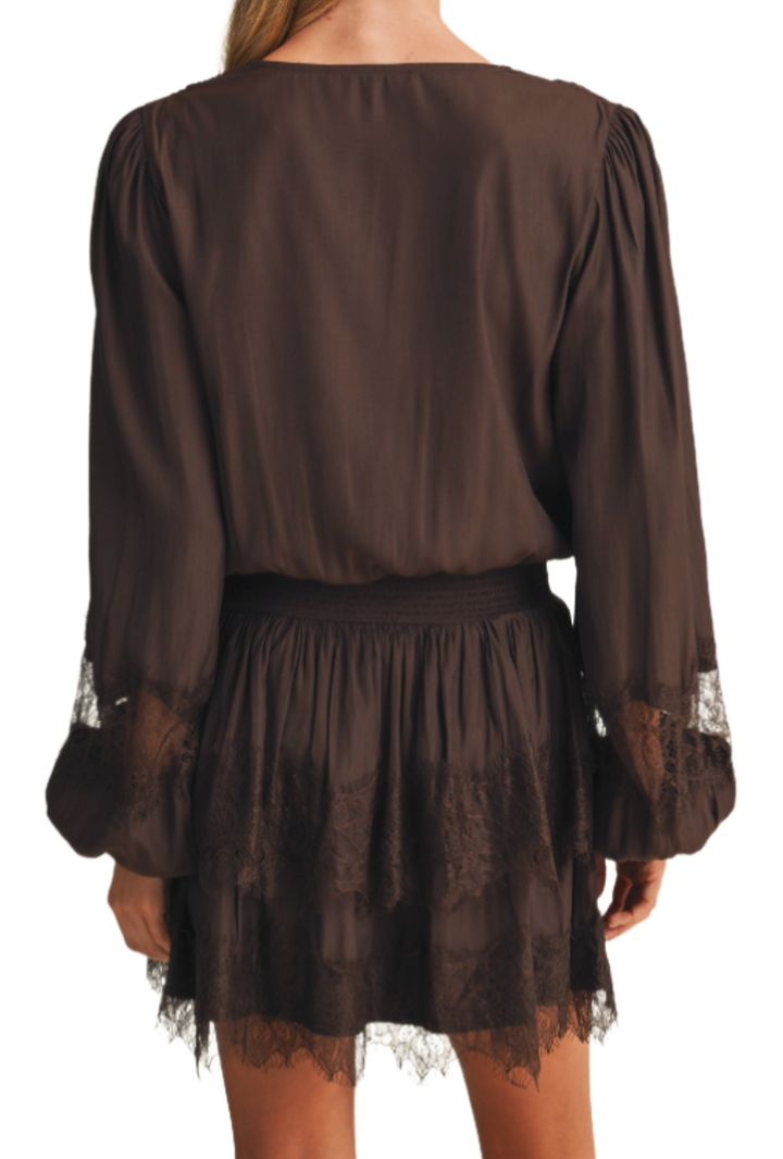 The Ottillie Mini Dress- Brown