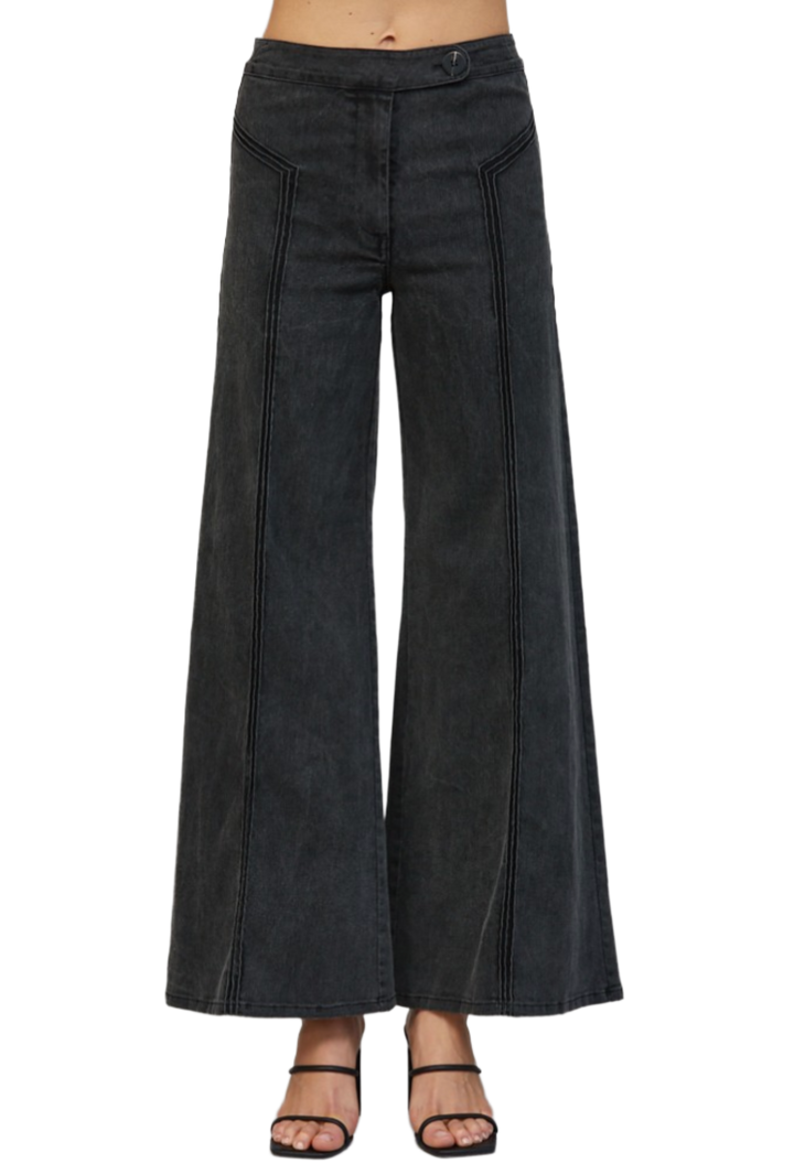 The Stefanie Pant- Black Denim
