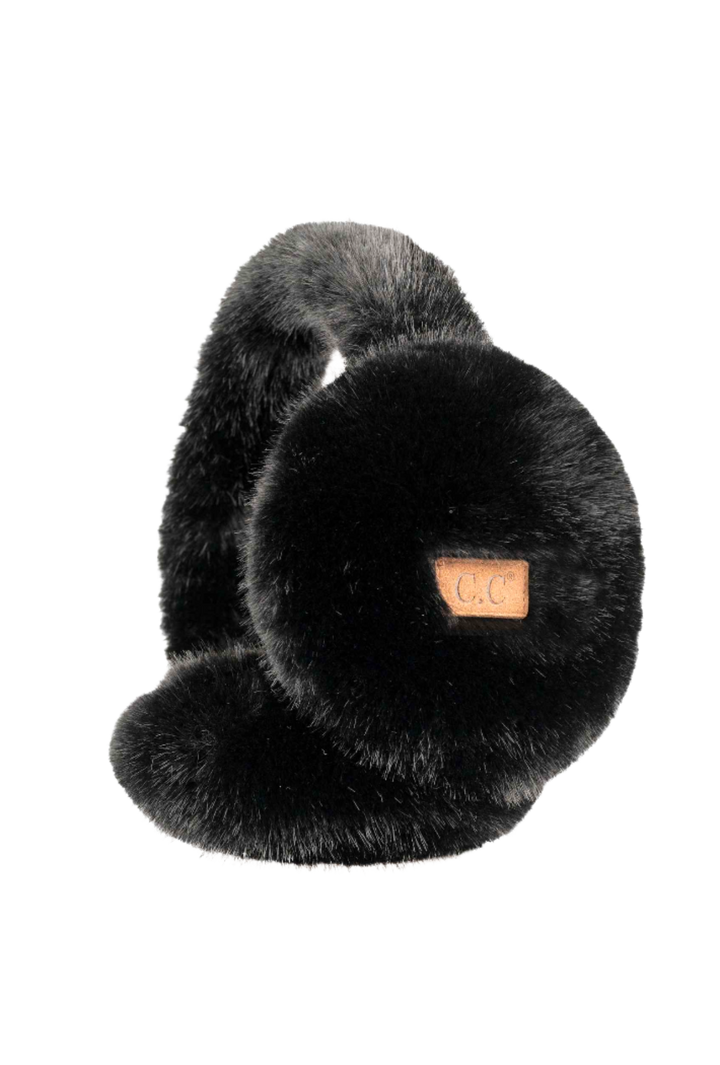 Faux Fur Earmuff- Black