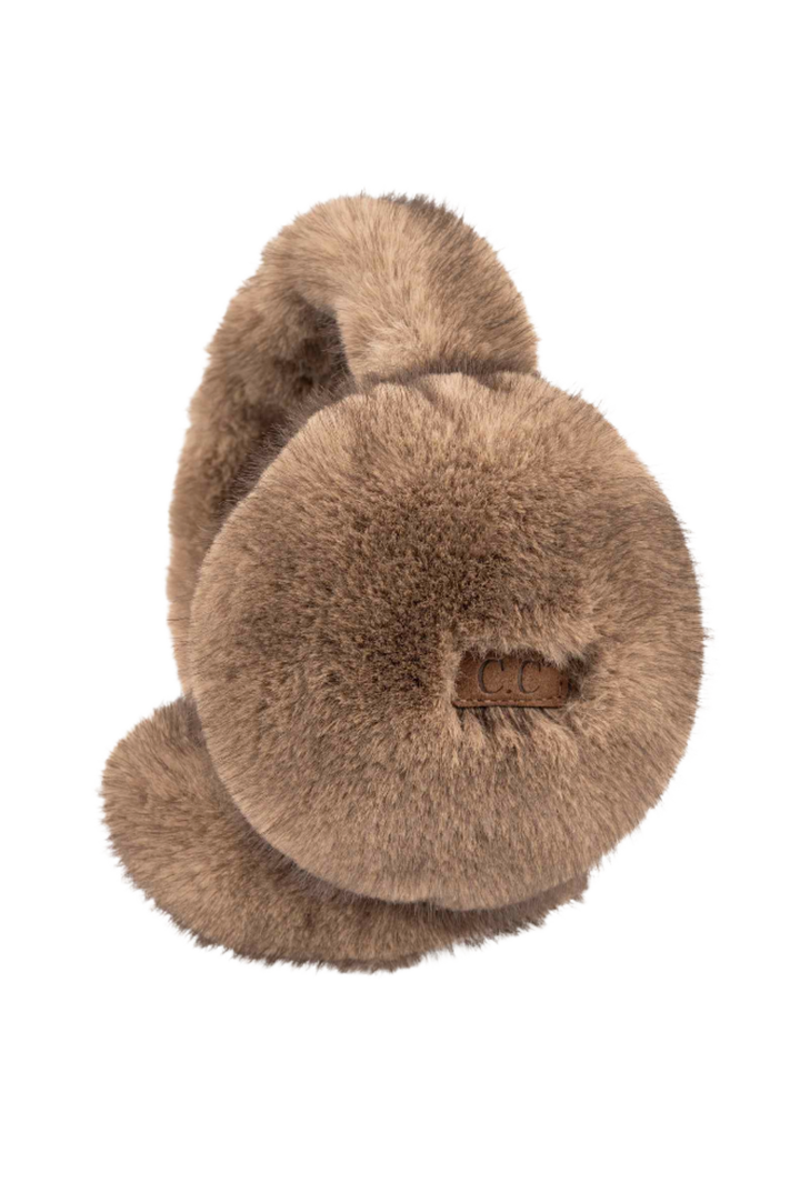 Faux Fur Earmuff- Taupe