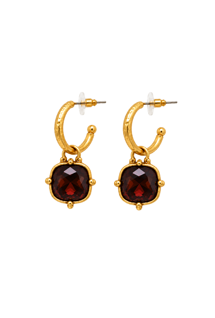 The Seraphina Earrings- Burgundy