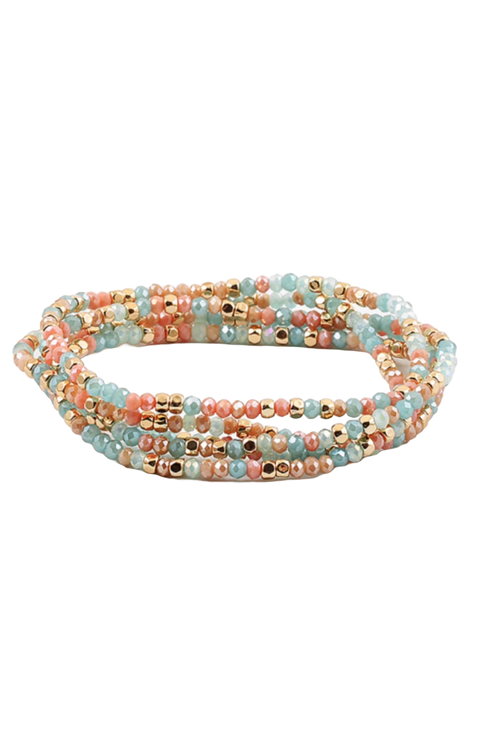 The Tyla Bracelet- Mint/Pink