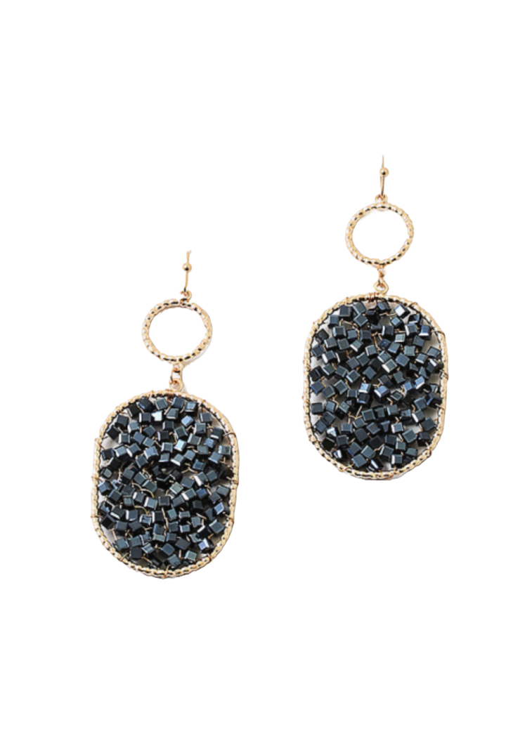 The Doris Earring- Navy Blue