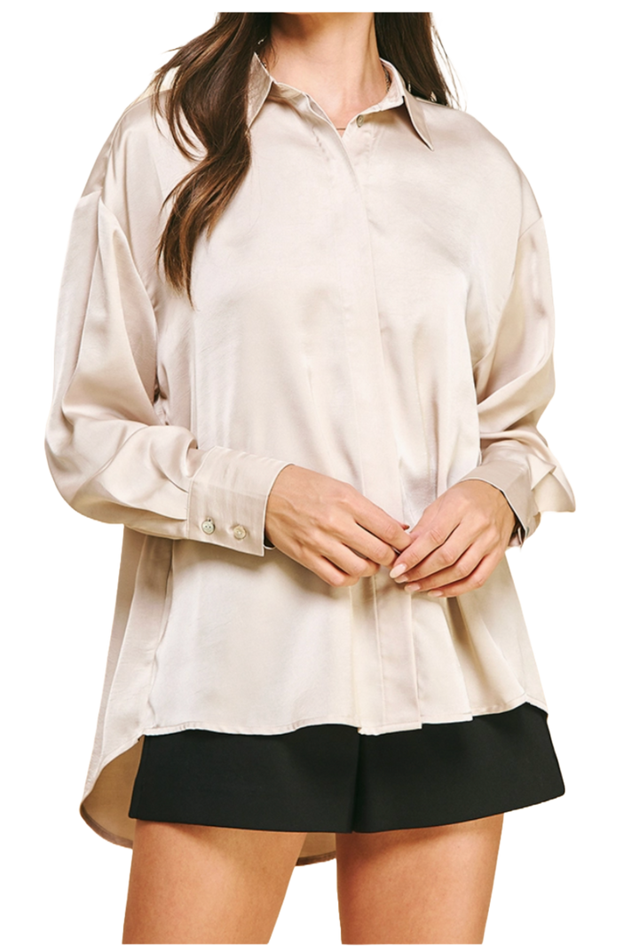 The Poppy Blouse- Oatmeal