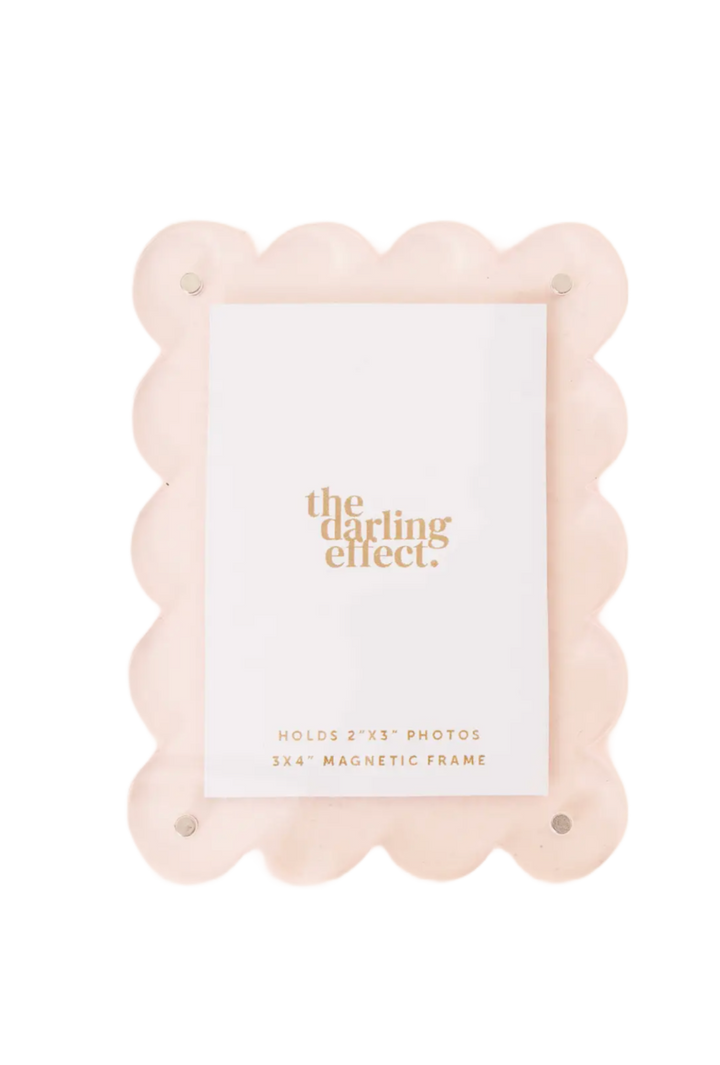 Mini Acrylic Picture Frame Magnet-Pale Pink