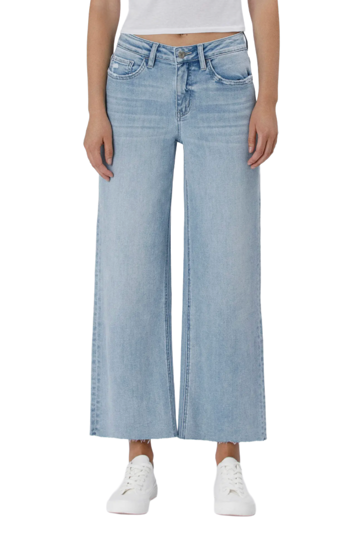 Light Wash High Rise Wide Leg Jeans