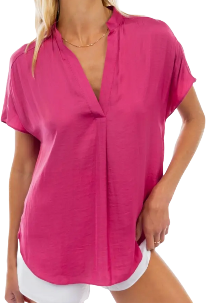 The Ashlyn Top- Light Crimson