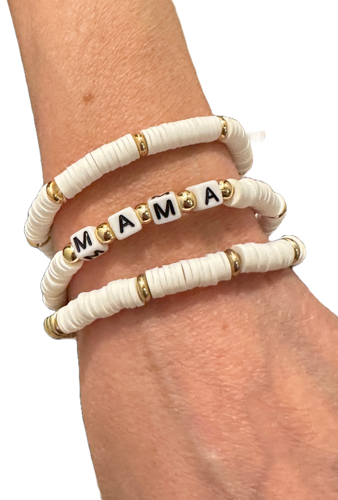 "Mama" Bracelet- White