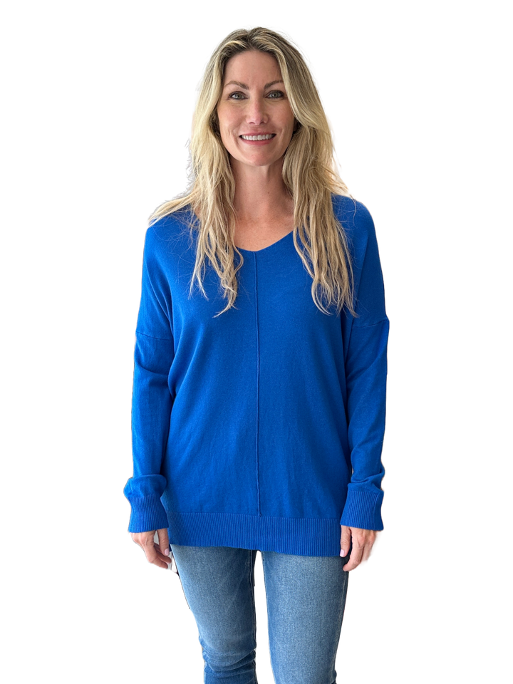 The Kaylie Sweater- Electric Blue