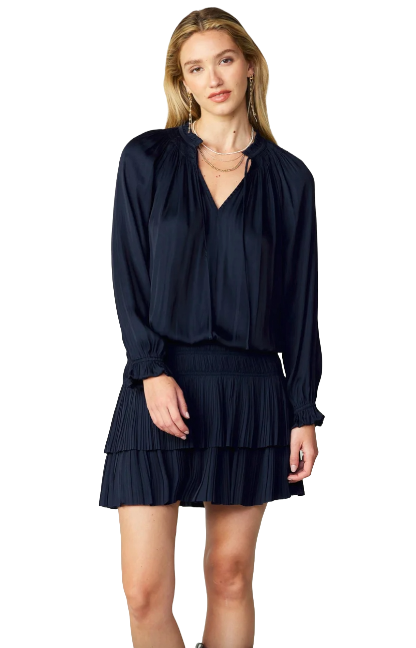 The Aerin Mini Dress- Navy Blue – Love Bella