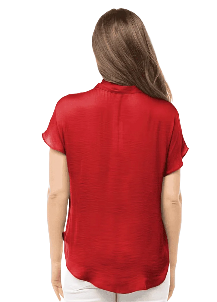 The Ashlyn Top- Holiday Red