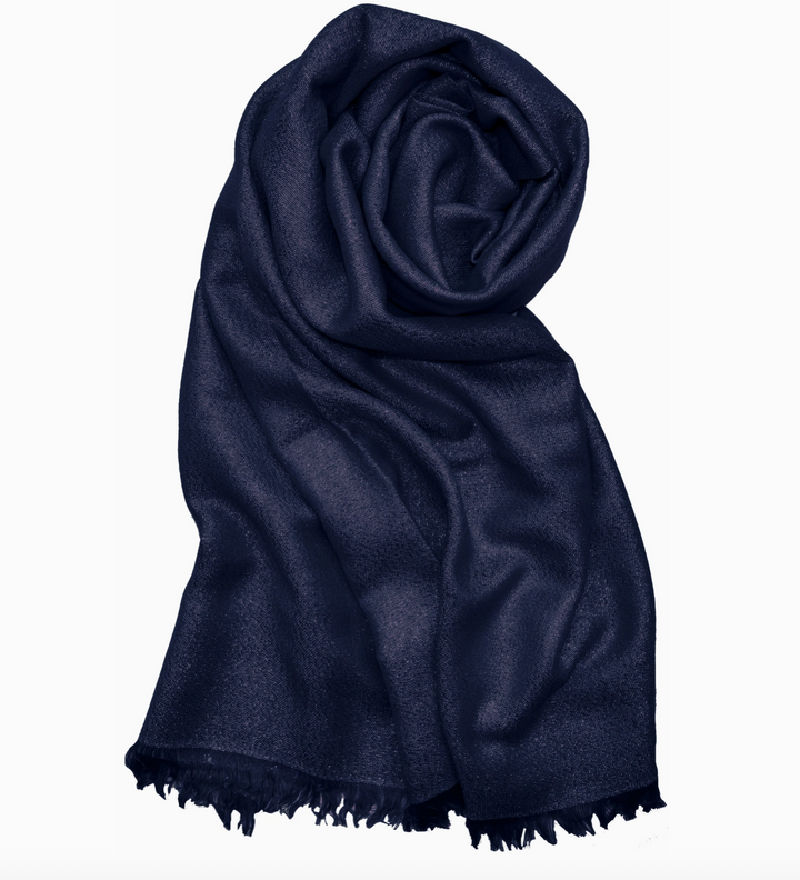 Metallic Evening Wrap- Navy
