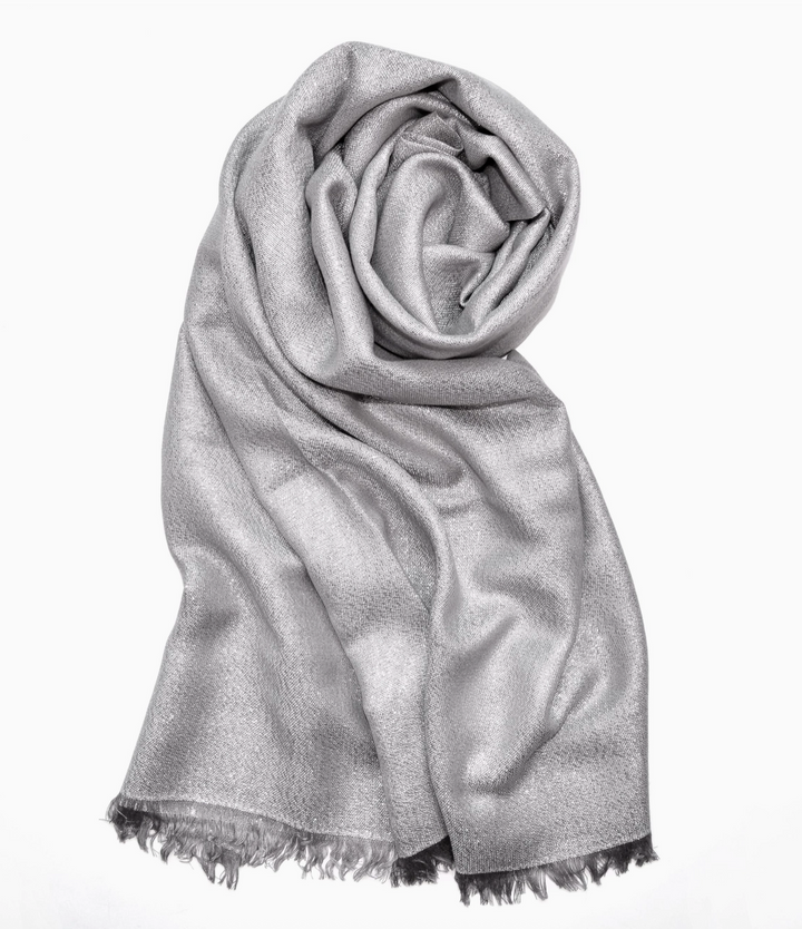Metallic Evening Wrap- Silver