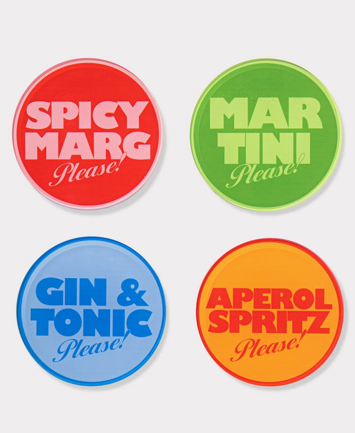 Drinks On Me | Set of 4 Coasters