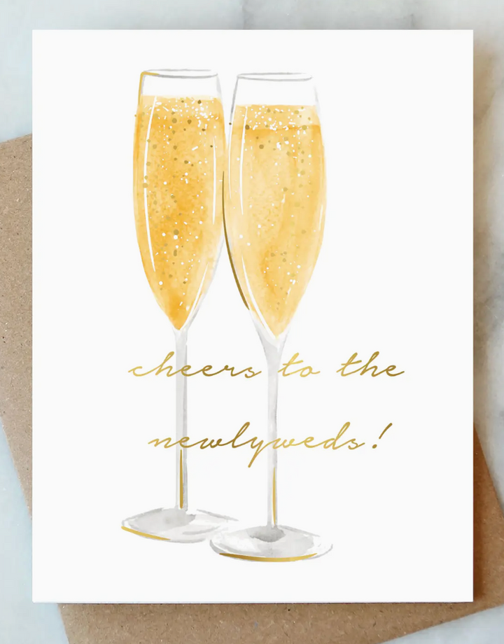 Newlyweds Cheers Greeting Card | Wedding Card
