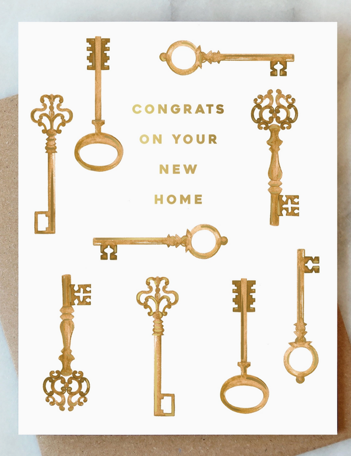 Keys Welcome Home Greeting Card | Housewarming Card