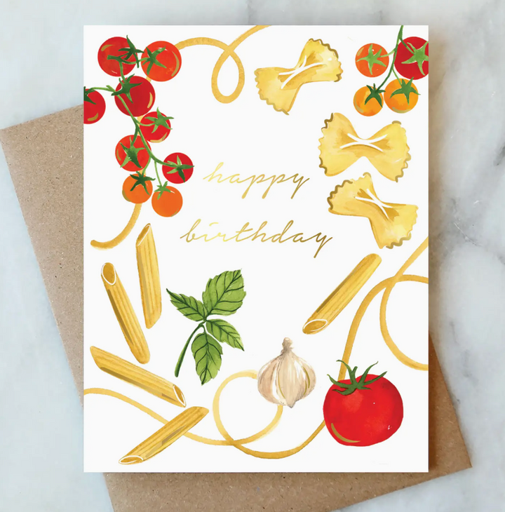 Pasta Party Birthday Greeting Card