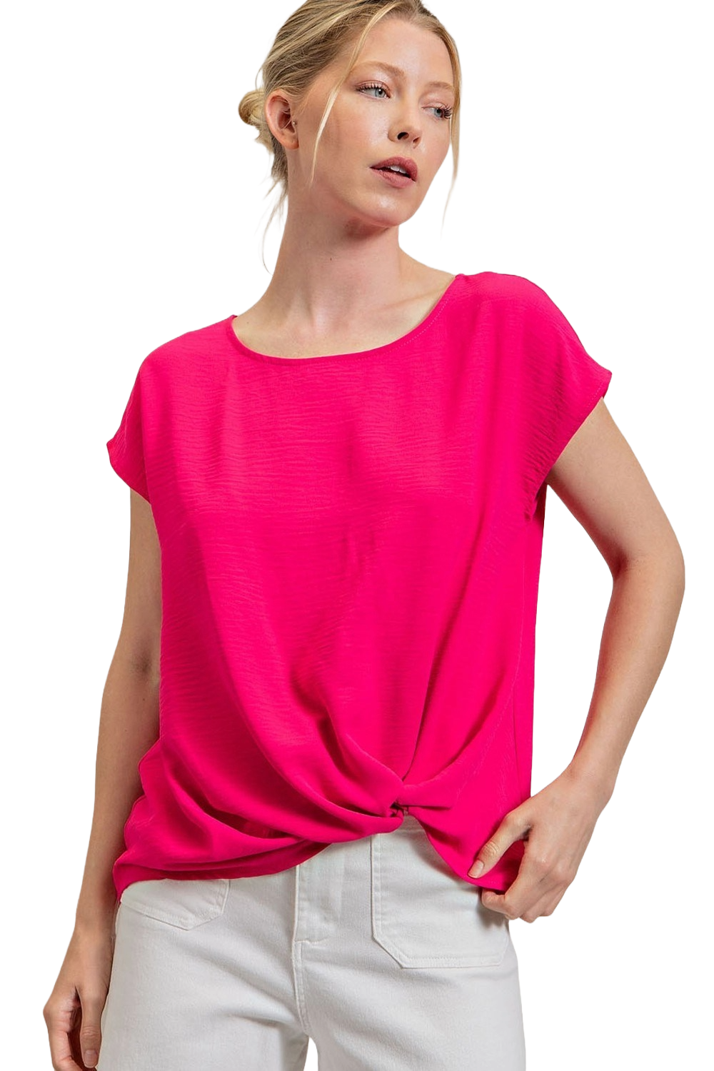 The Adeliaide Top- Hot Pink