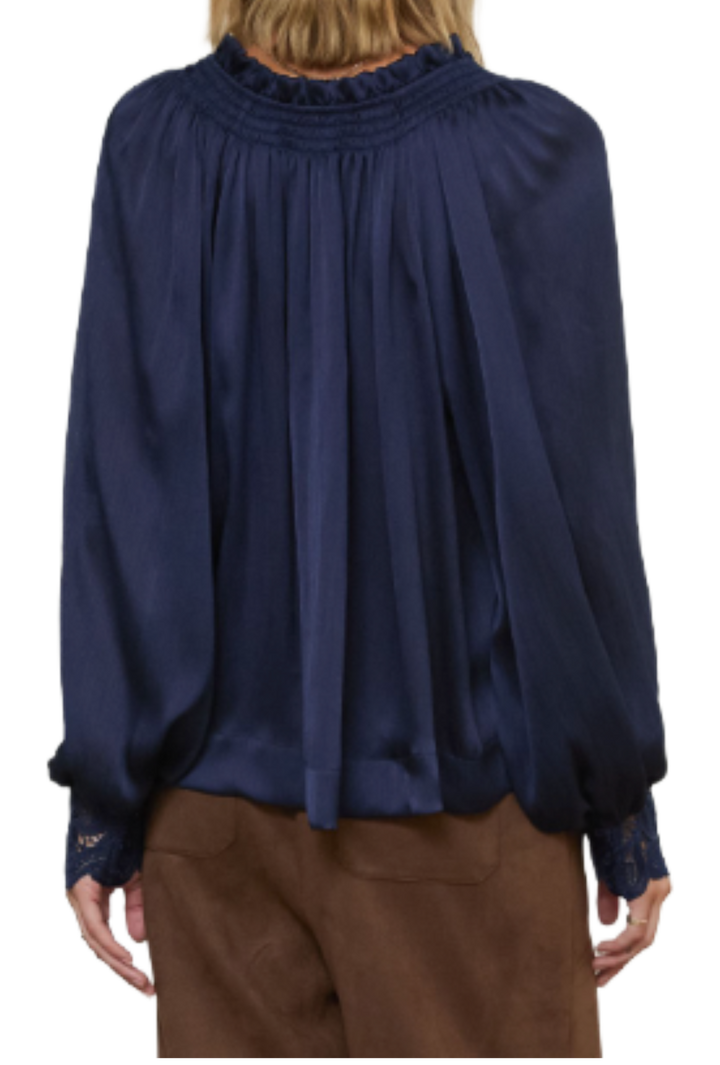 The Aerin Blouse- Navy