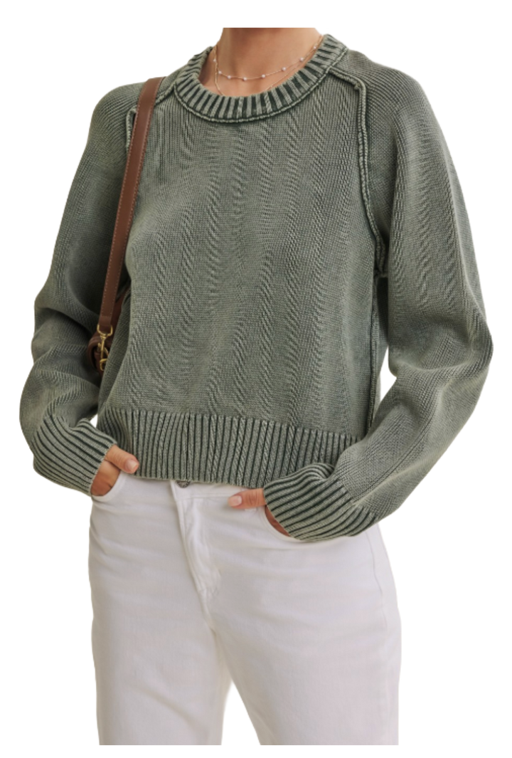 The Cara Sweater- Moss