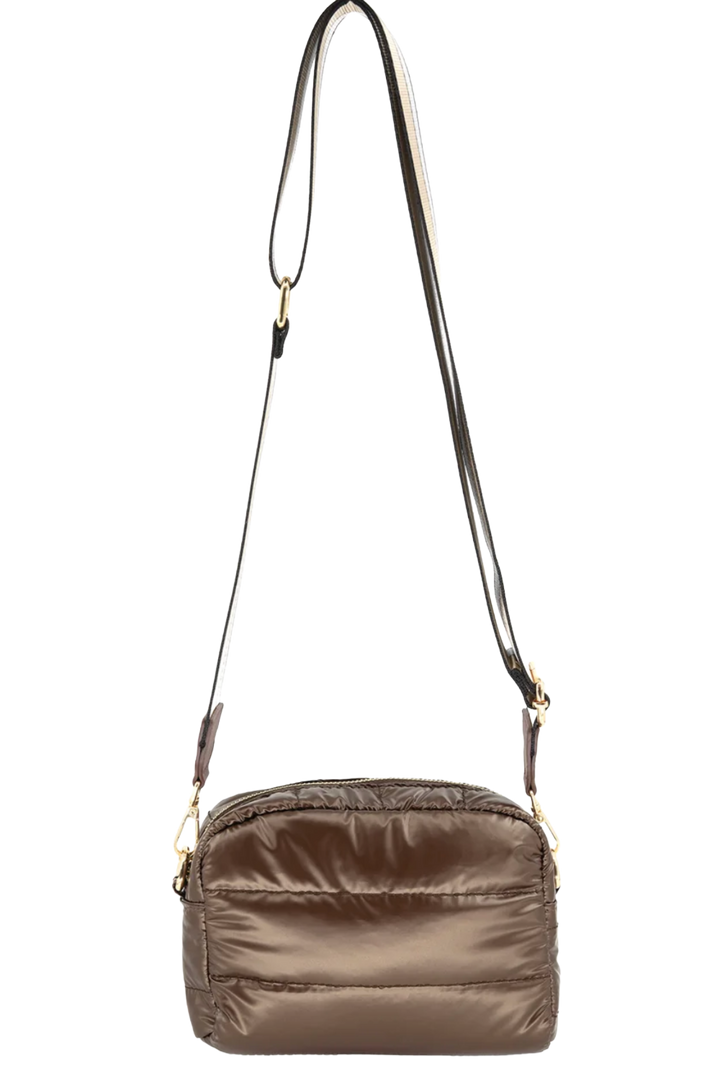 Puffer Crossbody Bag- Brown