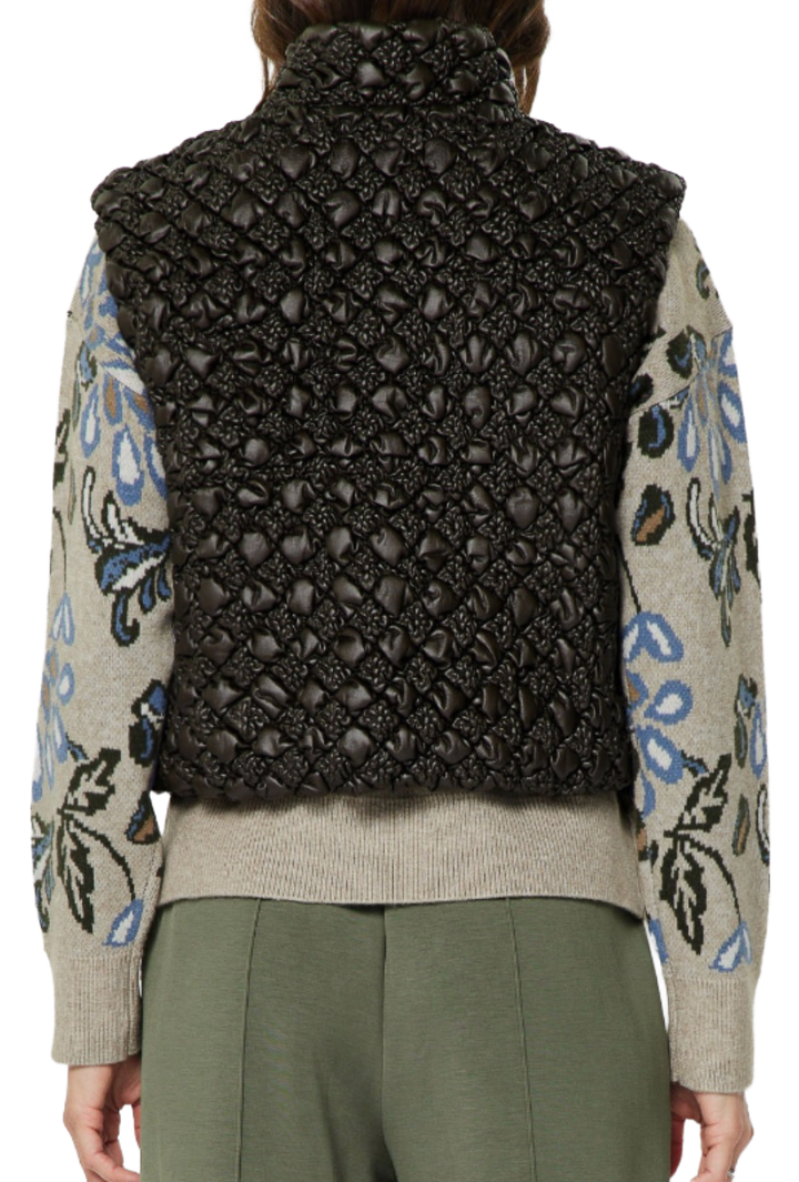 The Marbella Vest- Midnight Moss