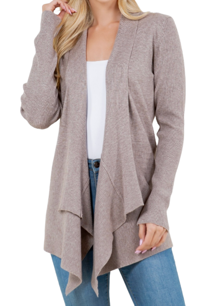 The Grace Cardigan- Taupe