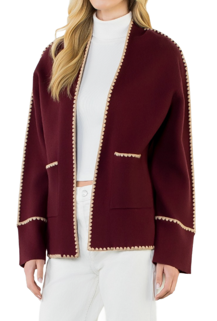 The Robin Cardigan- Wine