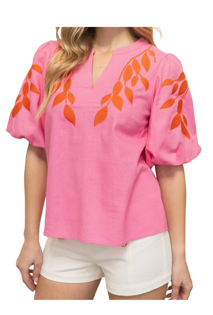 The Avenal Blouse- Pink