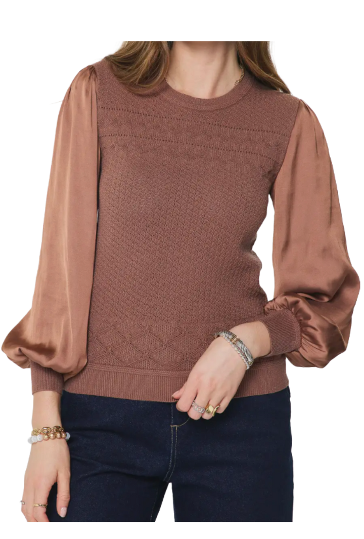 The Delaney Blouse- Brown