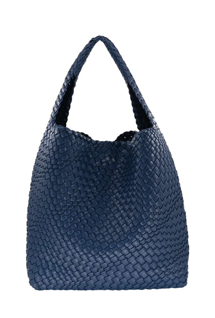 Woven Hobo Bag- Navy