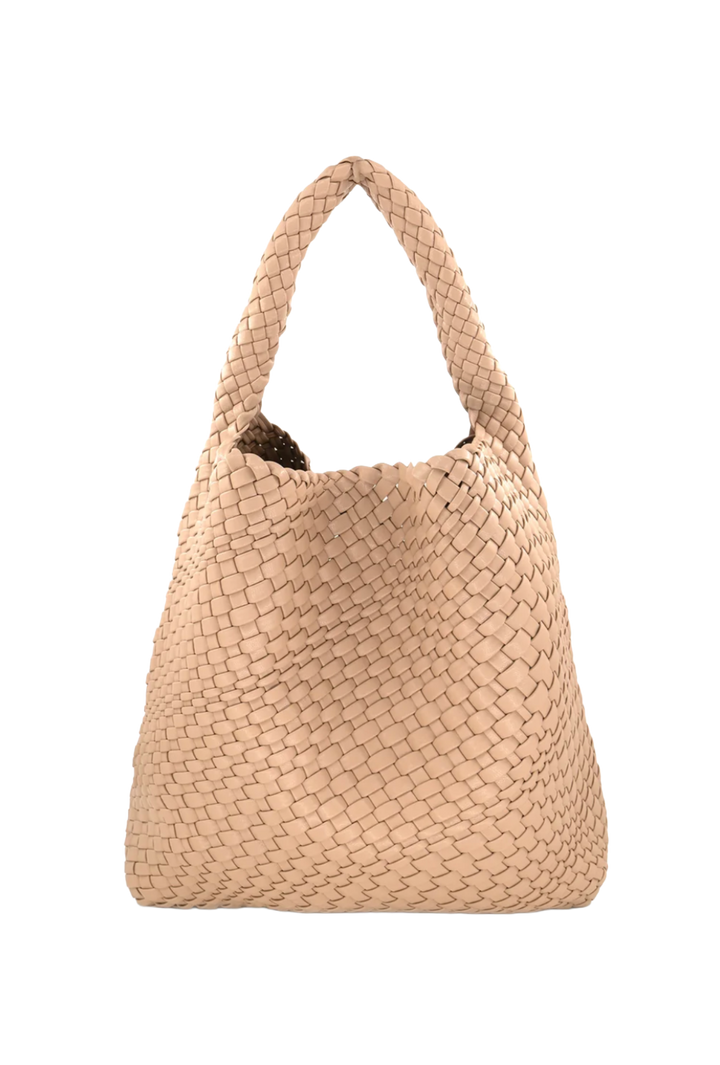 Woven Hobo Bag- Beige