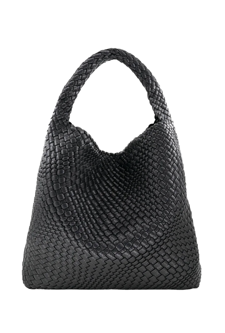 Woven Hobo Bag- Black