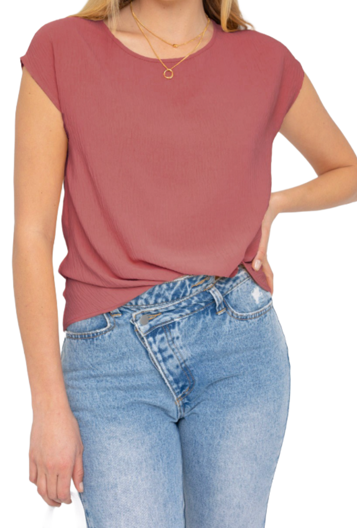 The Mahalia Top- Rust
