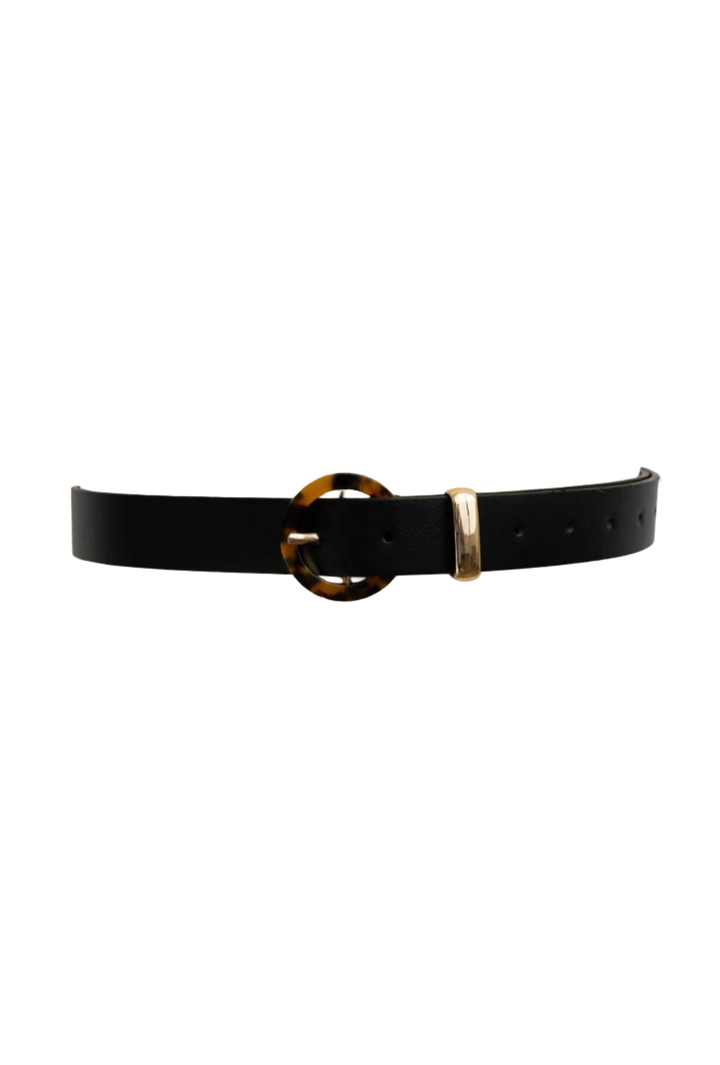 Tortoise Shell Pattern O Ring Buckle Belt