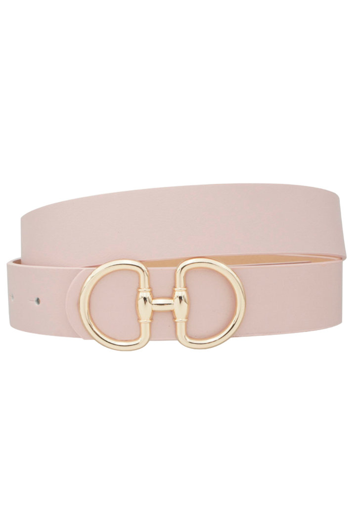 Horseshoe Buckle Belt- Light Pink