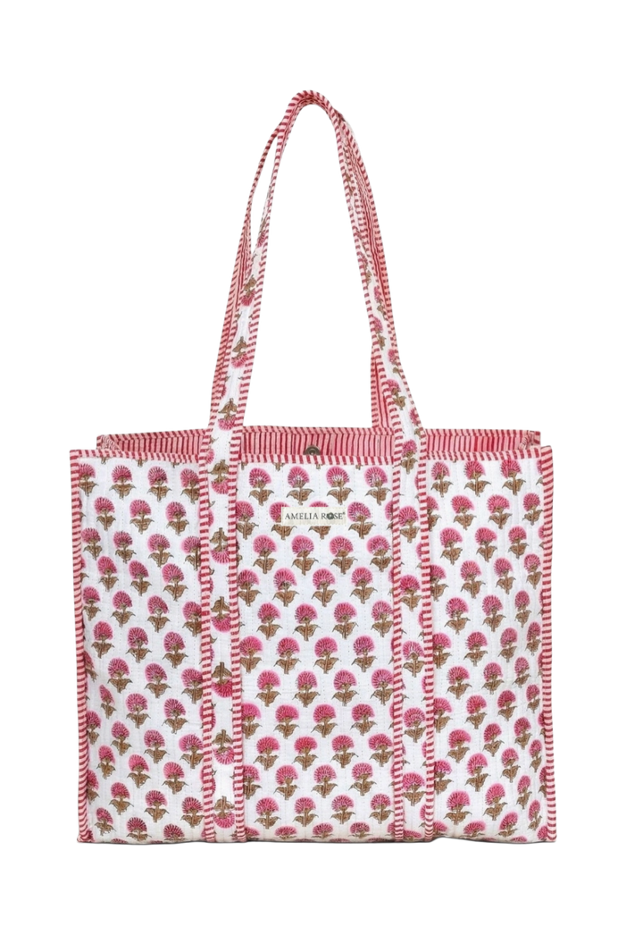 Hydrangea Quilted Tote Bag