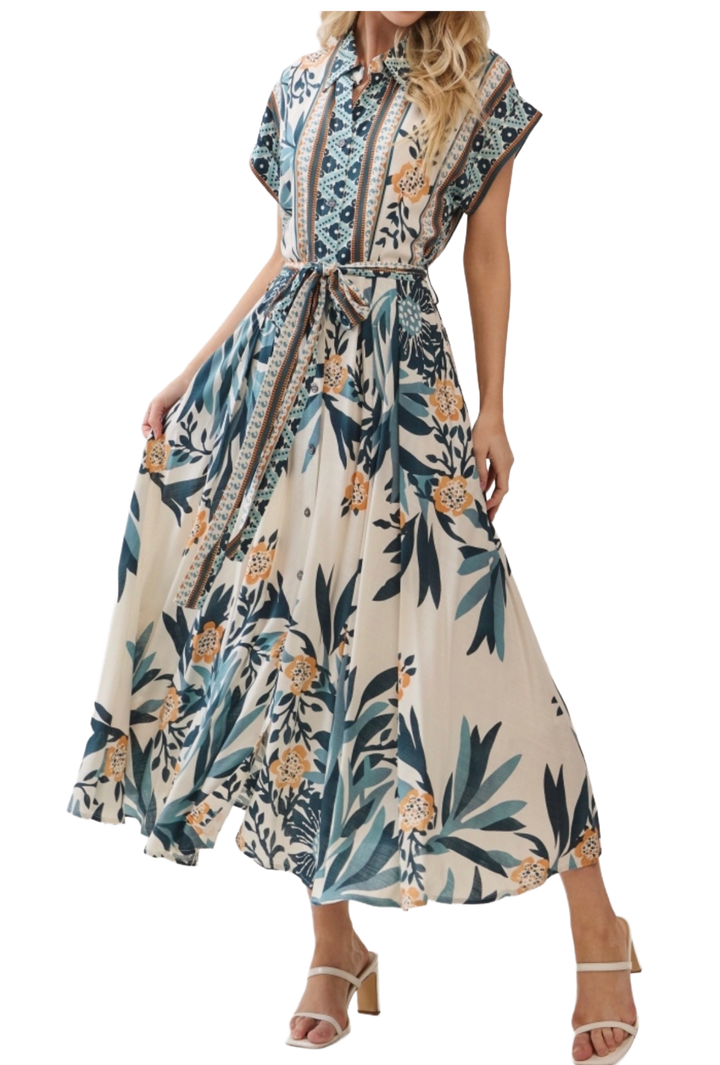 The Marietta Maxi Dress- Teal