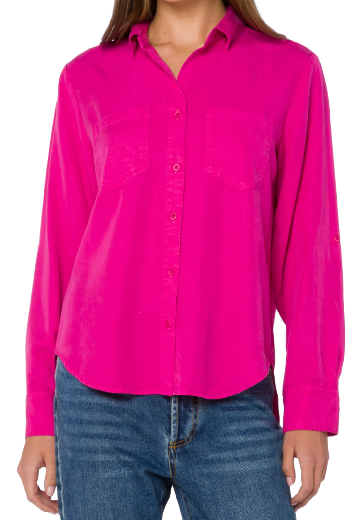 The Jannet Blouse- Fuschia