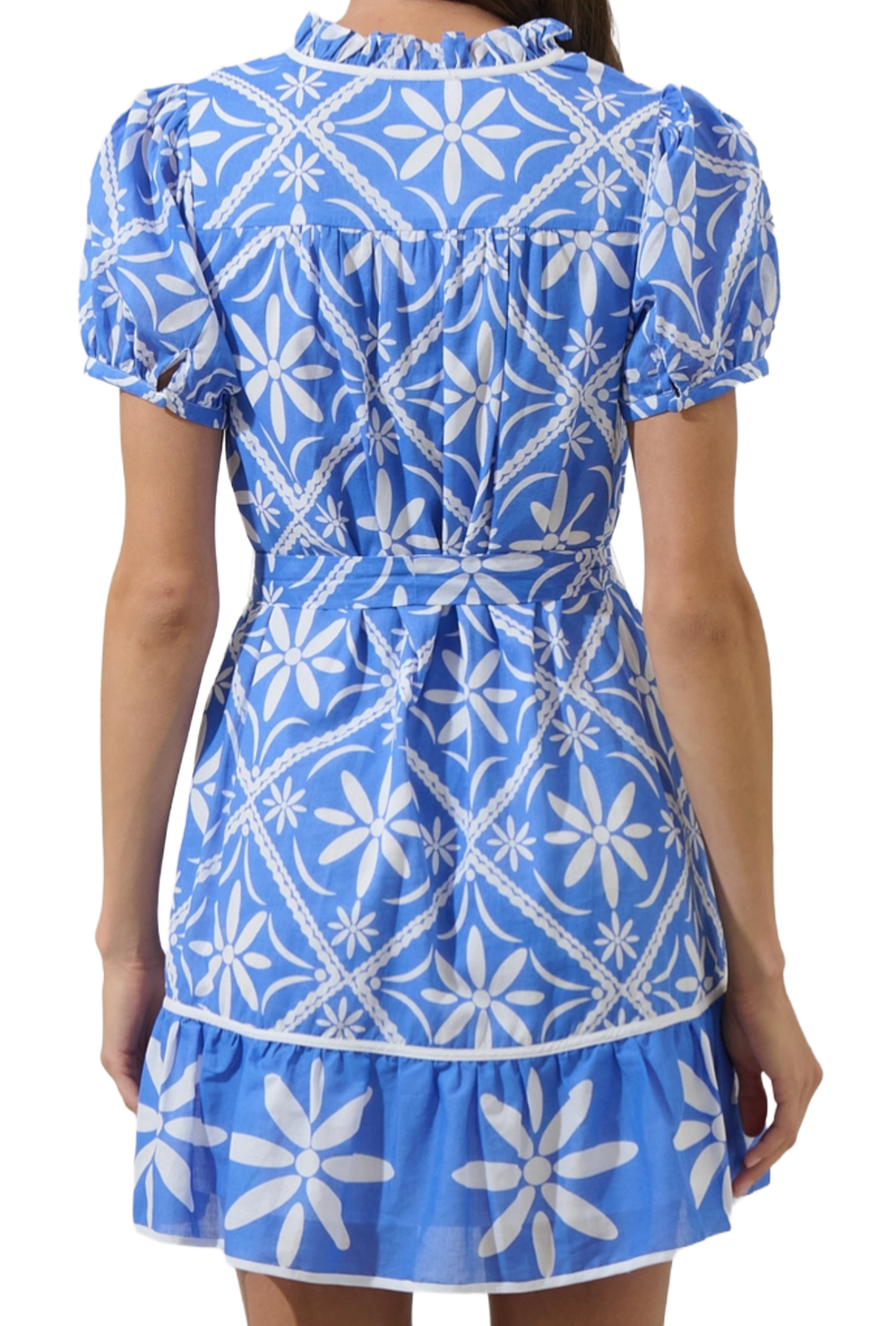 bella blu mini dress Bella Blue Floral Short Sleeve Dress Allie and Me Boutique