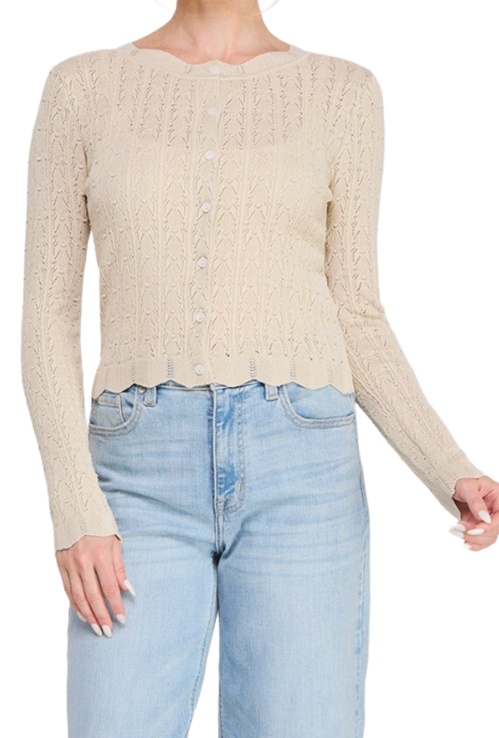 The Devina Cardigan- Beige