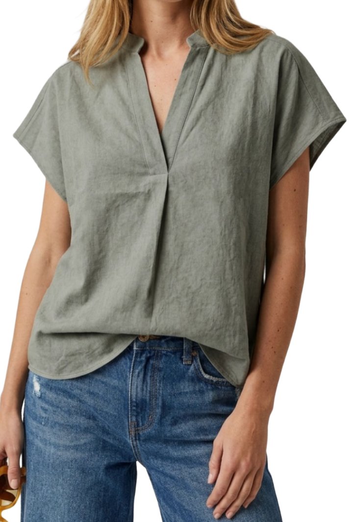 The Ashlyn Top- Matte Olive
