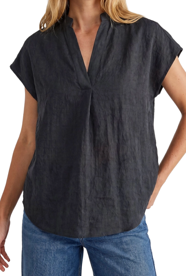 The Ashlyn Top- Matte Midnight Navy