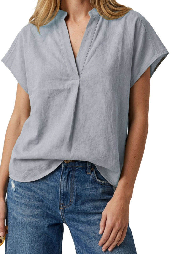 The Ashlyn Top- Matte Grey