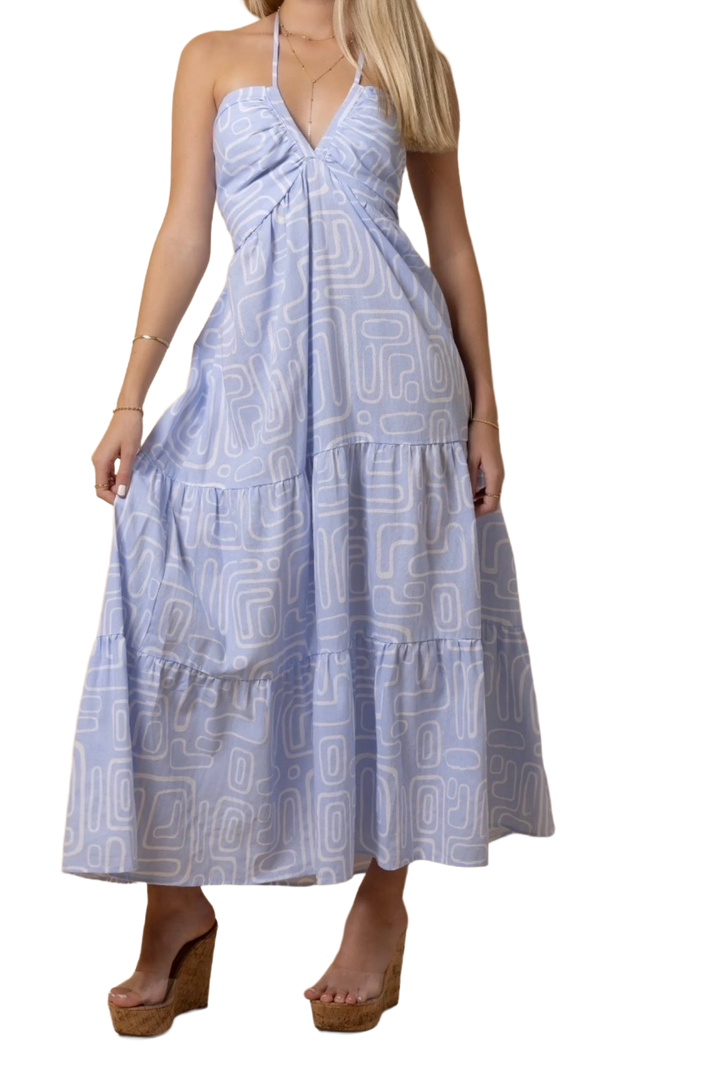 The Jenneva Maxi Dress- Blue